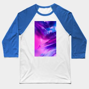 Blue Pink Purple Abstract Art - Marble Pattern - Marble Texture Baseball T-Shirt